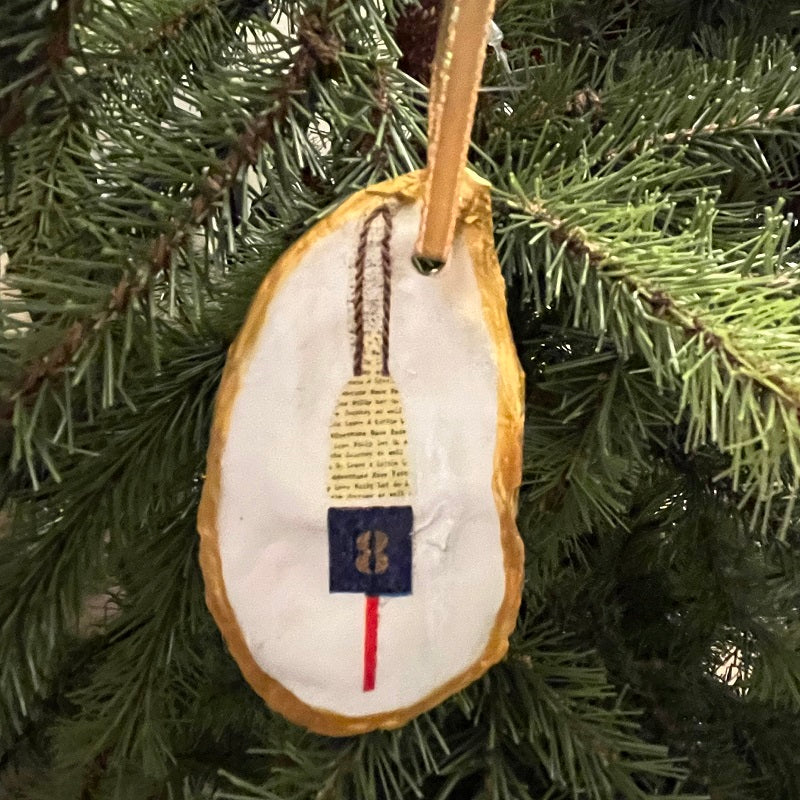 Gold Oyster Shell Ornament