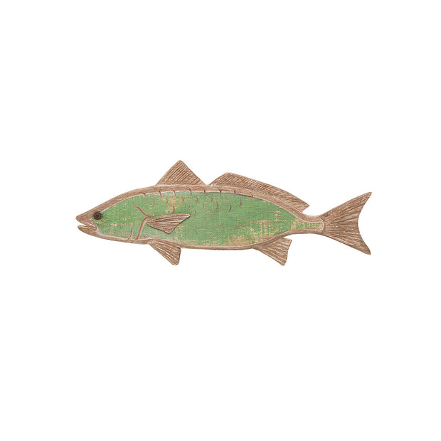 Green Weathered Fish Plaque