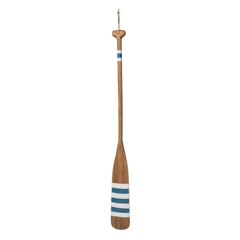 Striped Wood Oar Wall Decoration